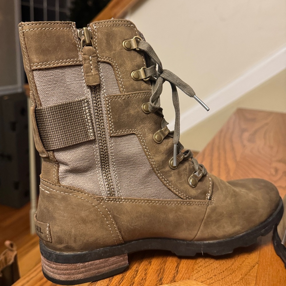 SOREL Women's Emelie™ Leather Brown Conquest Boot 9.5 - Picture 5 of 8